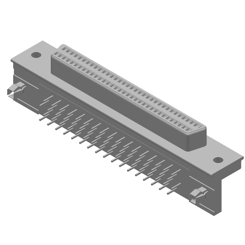 68 Pos Signal RCPT, Right Angle, Shielded, Through Hole, 1A, 30V