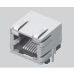 Conn Modular Jack F 8 POS 1.02mm Solder RA SMD 12 Terminal 1 Port Cat 3 Tray