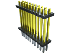 18-Contact Shrouded Header, 2 Rows, 1.27mm Pitch, Through Hole Mount