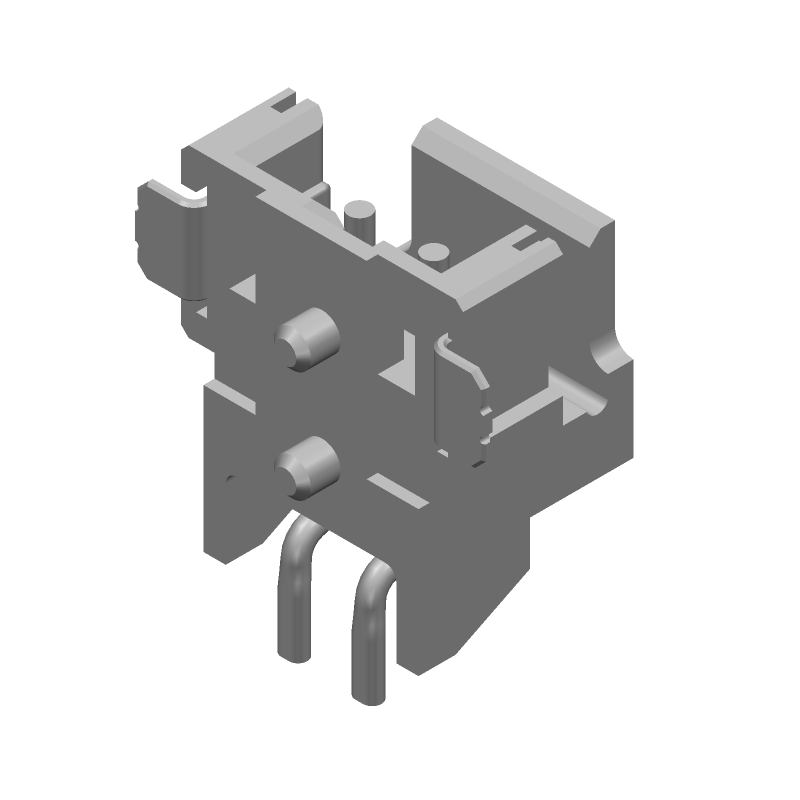 2 Pos 2mm Pitch Male Header, SMT, 2A, 125V, Black