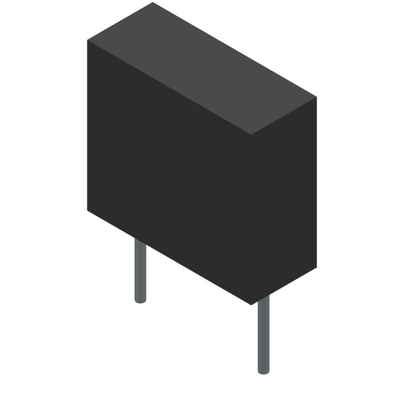 1kV 2.2nF PP Film Capacitor, Radial, Through Hole