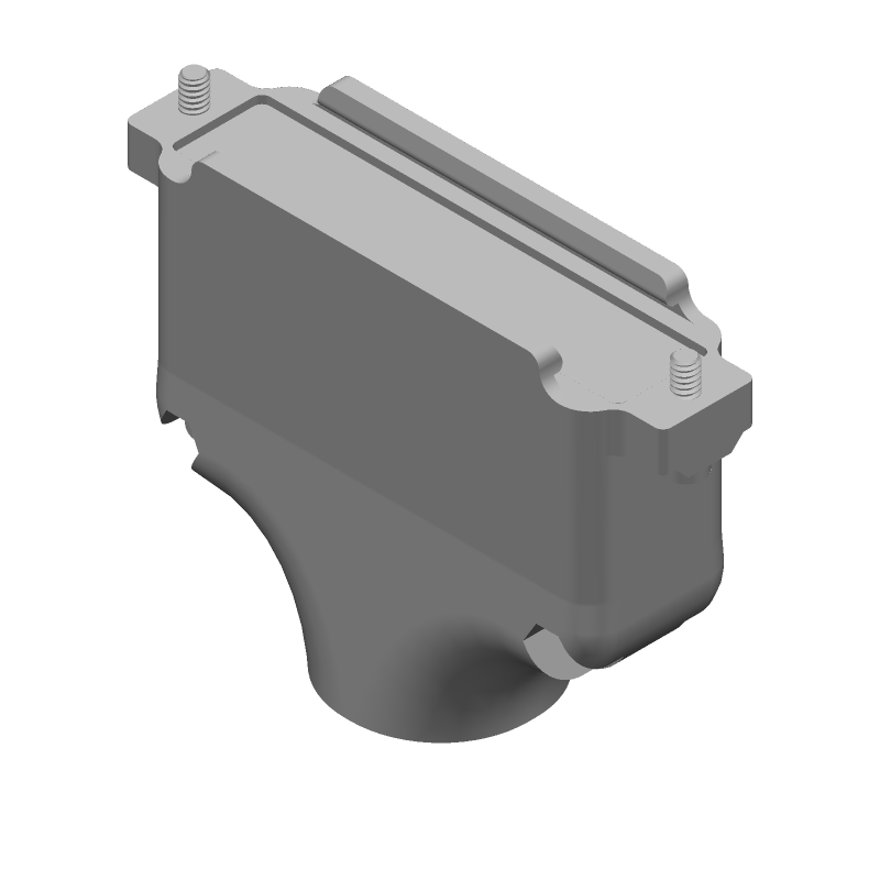 Metal Backshell 180° D-Shell Shielded Round Cable