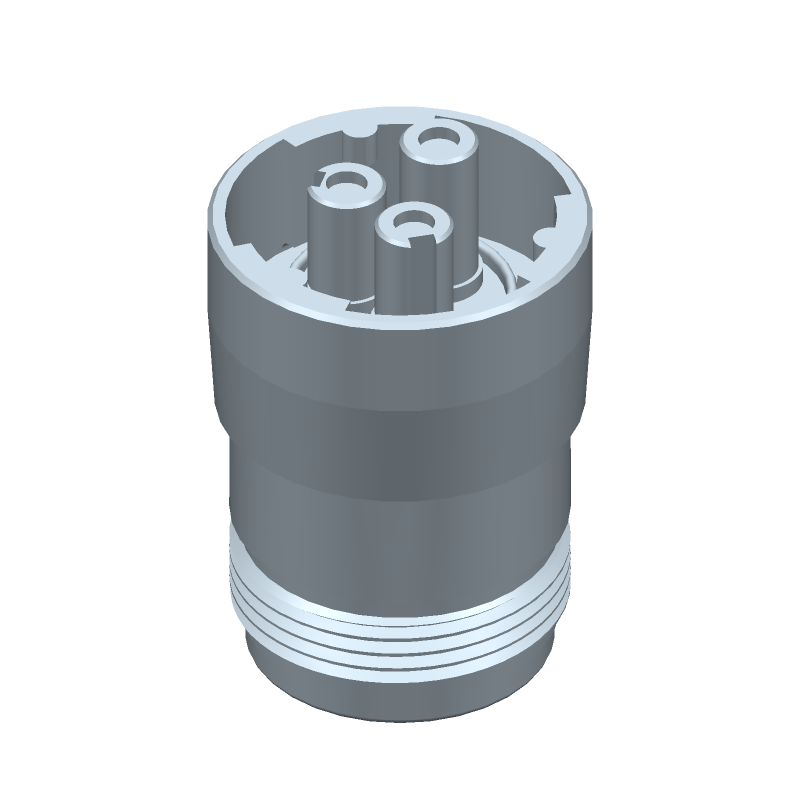 3-Pos Crimp Circular Connector, Female, 13A, IP68, Grey
