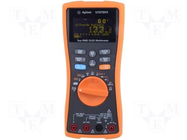 KEYSIGHT TECHNOLOGIES   U1273AX   IP54 Digital Multimeter, U1270 Series, True RMS, 30000 Count, OLED Display, Auto/Manual Ranging