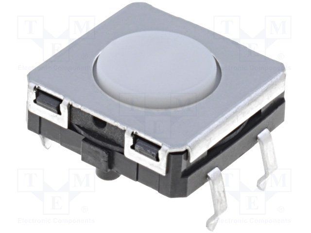 Tactile Switch SPST 50mA 24VDC Thru-Hole White Button