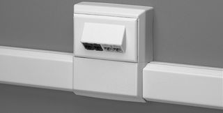 Connector Accessories Offset Box for Screw-on Faceplates Rigid Polyvinyl Chloride White