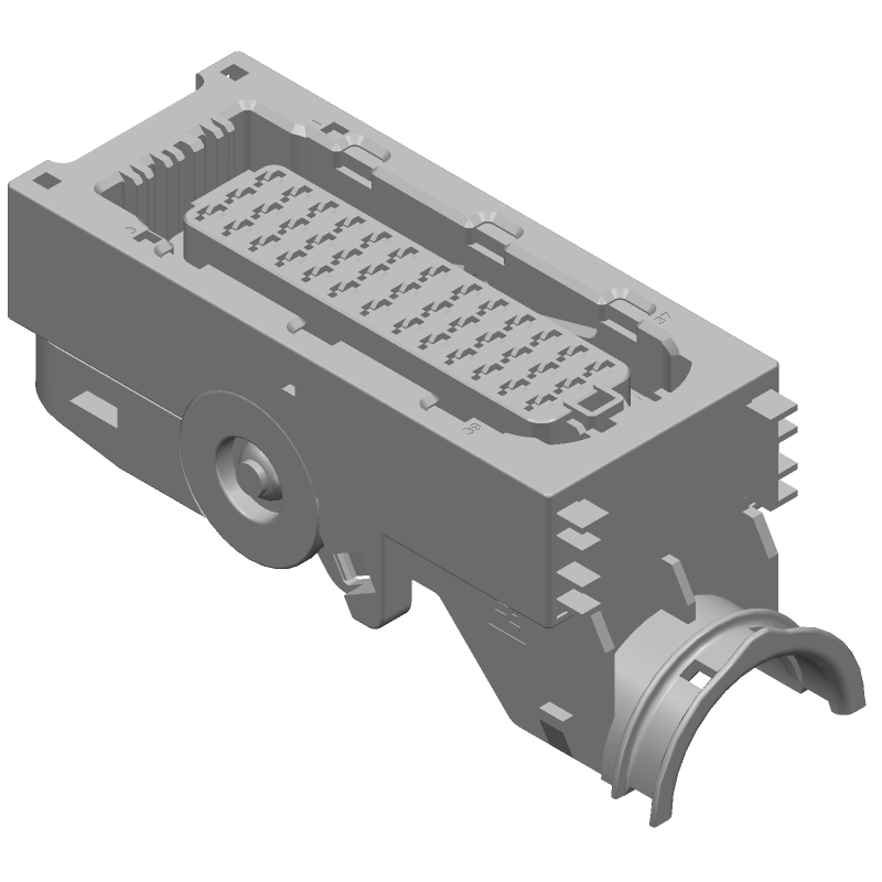 39 Pos. PBT Rectangular Connector, Signal, 25A, IP67, Green