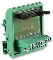M JAY         IFM IDC 20             Terminal Block Interface, IDC 20 Position Plug, Screw Type 20 Position Terminal Block, 1 A, 250 V