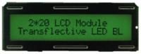 Powertip PC4002LRS-B Alphanumeric Transflective LCD Monochrome Display, LED Backlit, 2 Rows by 40 Characters
