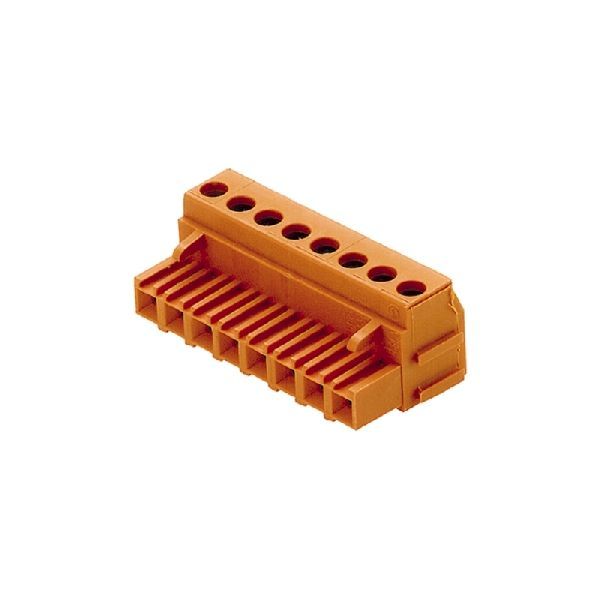 7 Pos 5.08mm RA Screw Terminal Block, 10A, 300V, Orange