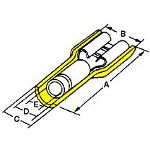 Quick Disconnect Terminal 10-12AWG F 26.42mm 9.65mm Tin Avikrimp™ T/R