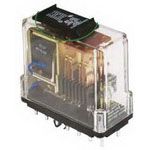 Power/Signal Relay, 4PDT, Momentary, 4250mW (Coil), 10A (Contact), 28VDC (Contact), AC Input, AC/DC Output, Socket Mount,