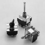 Switch Toggle ON None OFF 4PST Round Bat Lever Quick Conn 15A 250VAC 559.27VA Panel Mount with Threads