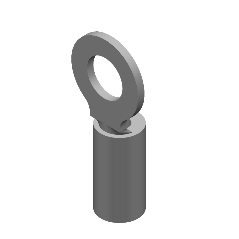 Ring Terminal, 14-16AWG, Copper, Tin Plated, Insulated, 600V