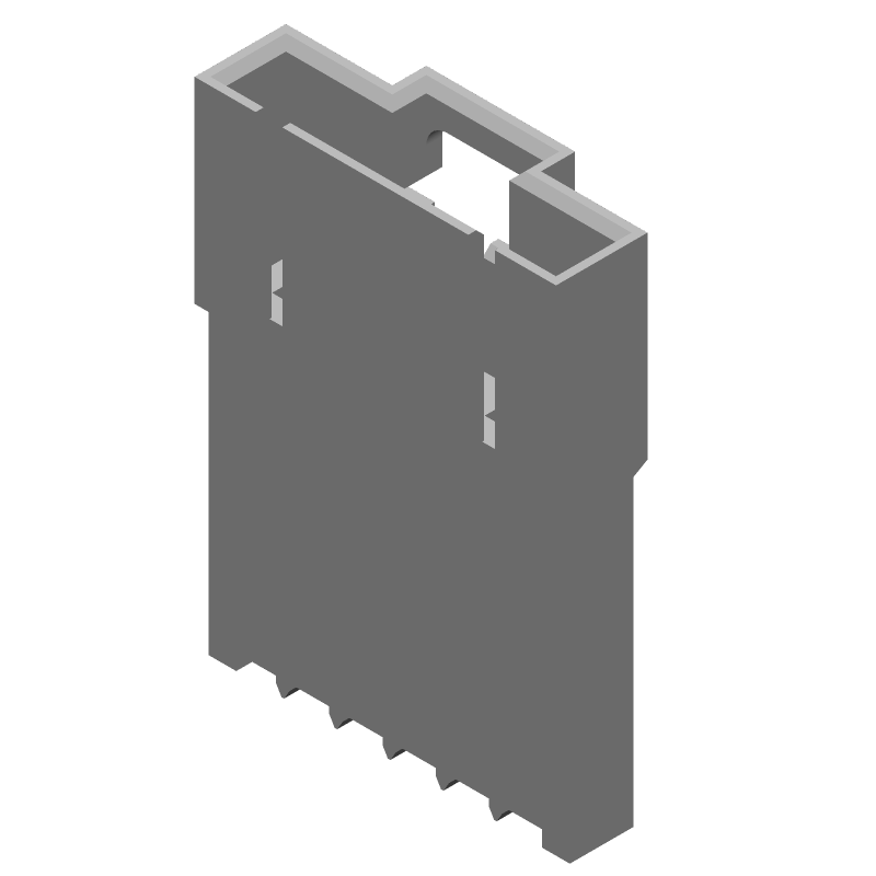 6 Pos Female Crimp Connector, 2.54mm Pitch, Straight, UL94 V-0