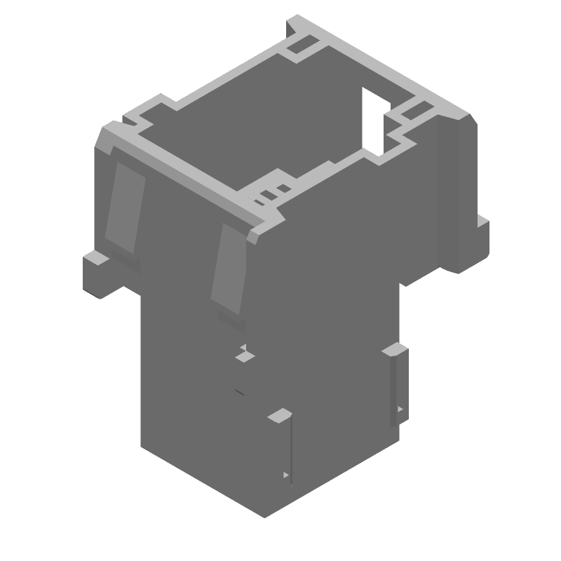 9 Pos Signal Tab Housing, 2.8mm, Wire-to-Wire, Grey