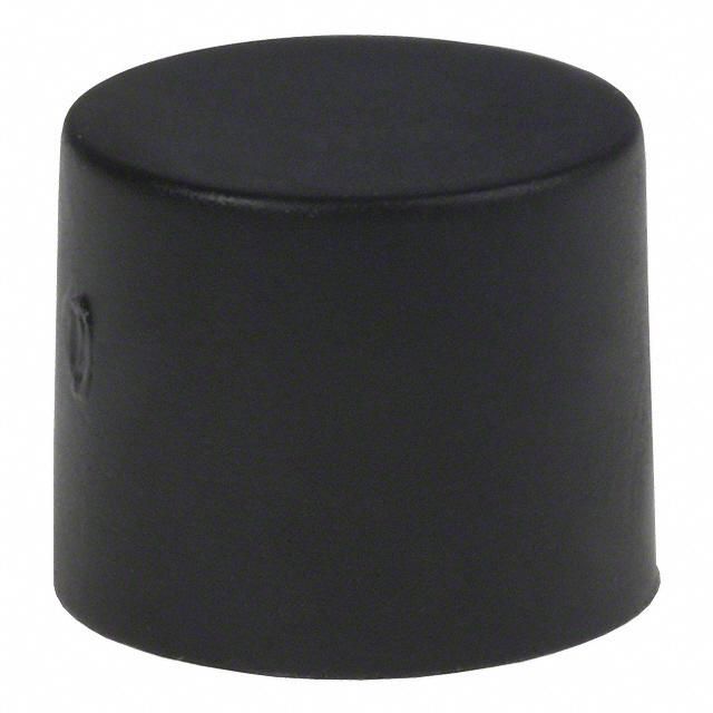 CAP PUSHBUTTON ROUND BLACK