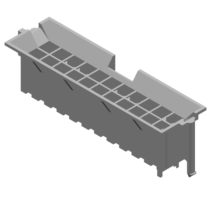 22 Pos Power Connector, 600V, 9A, 4.2mm Pitch, Solder ST, Through-Hole