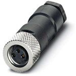 3-Pin Female Circular Connector, Solder, IP67, 60V, 4A