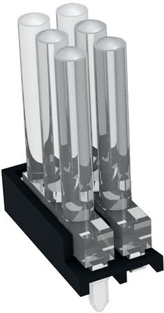 MENTOR   1296.7123   Light Pipe, Miniature Upright, 30 mm, Circular, 6, Transparent, PC Board