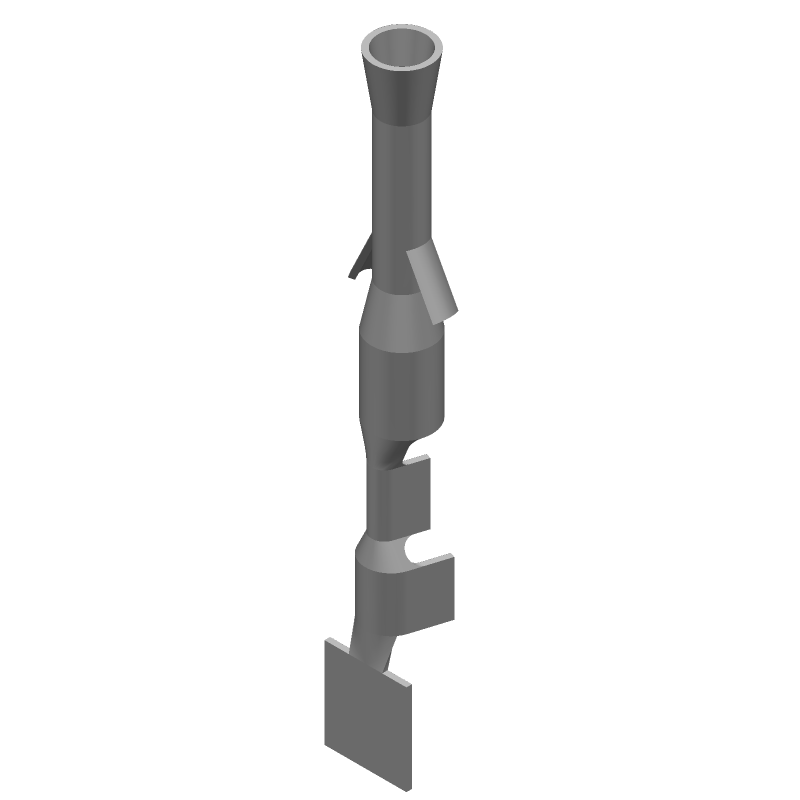 Female Crimp Signal/Power Contact, 9A, Brass, Nickel/Gold