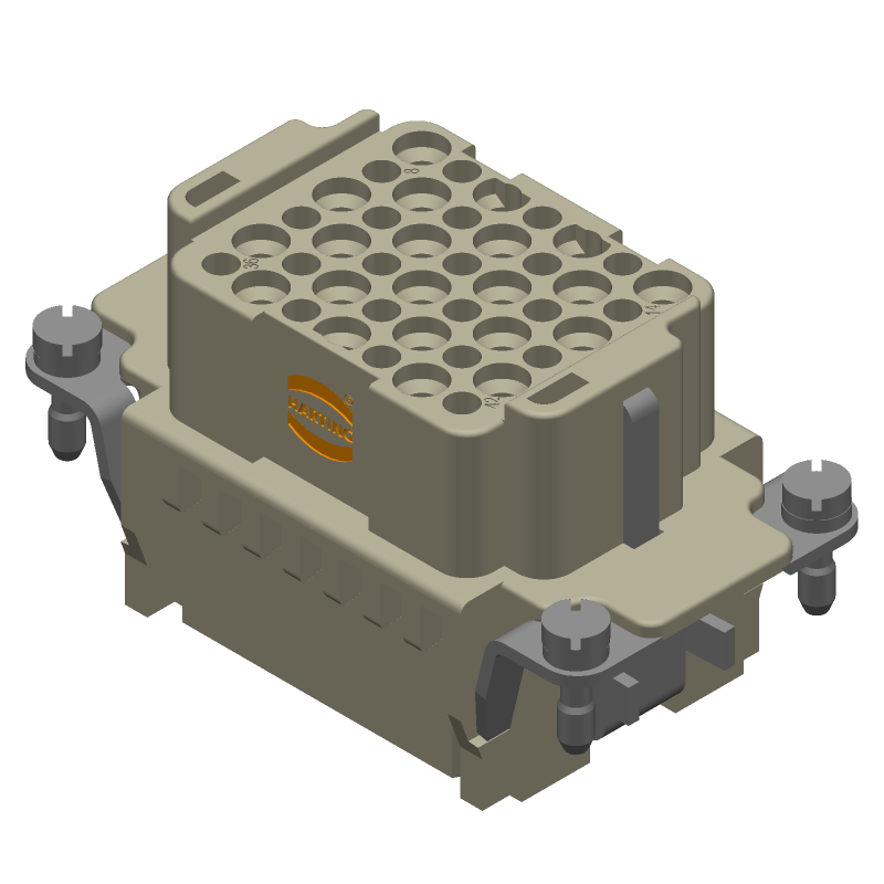 42 Pos Female Rectangular Connector, 10A, 250V, Crimp, IP65