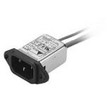 Power Entry Module EMI Filtered M 3 POS 250VAC 6A ST 1 Port