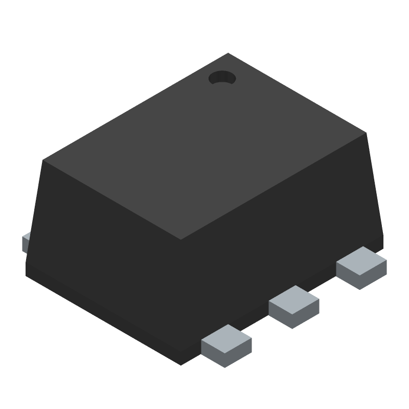 Small Signal Bipolar Transistor, 0.2A I(C), 20V V(BR)CEO, 1-Element, NPN, Silicon, VMT6, 6 PIN