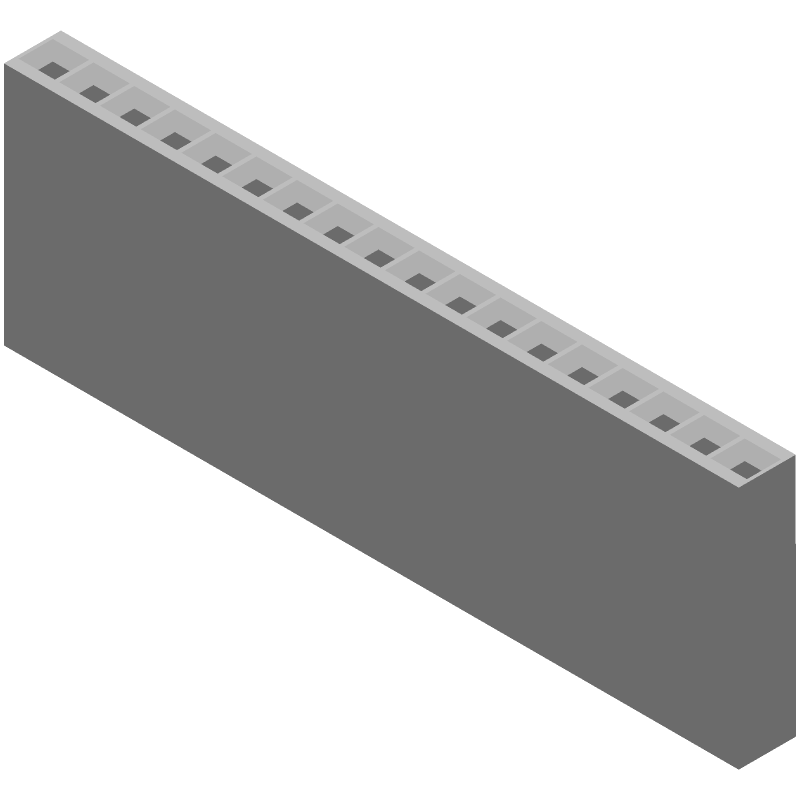 18 Pos 2.54mm Crimp Receptacle Housing, 3A, 250V, ST