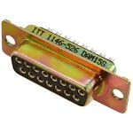 15 Pos D-Sub Receptacle, Female, Solder, 7.5A, Shielded