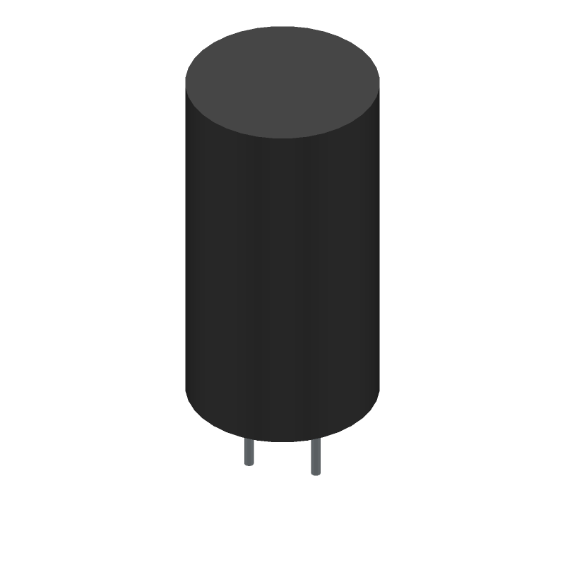 Aluminum Electrolytic Capacitor, Polarized, Aluminum (wet), 35V, 20% +Tol, 20% -Tol, 2200uF, Through Hole Mount, RADIAL LEADED