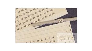 Cable Markers Pre-Marked Card Vinyl Black Box