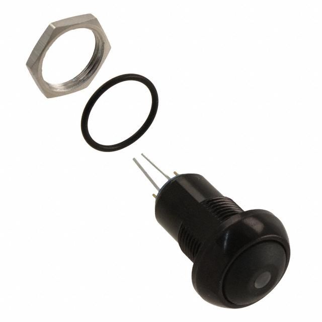 Illuminated Pushbutton Switch, SPST, 2A 24VDC, Red LED, Solder, IP67