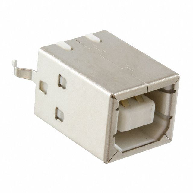 4-Pos USB Type B Receptacle, 2.5mm Pitch, Gold Plated