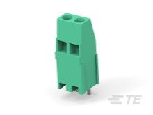 2 Pos 5mm Terminal Block, 17.5A, 300V, Thru-Hole, Solder, Green
