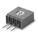 Cermet Trimmer Resistor, 500kΩ, 0.5W, 10% Tol, 1 Turn, Thru-Hole