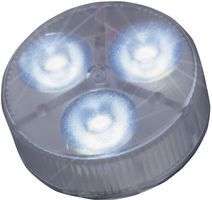 LED LIGHT MODULE, 3 LED, WHITE; Length:-; Lamp Base Type:Wire Leaded; Light Source:LED; Lens Diameter:-; Supply Voltage:10.3VDC; Power Rating:3.6W; Product Range:DRAGONpuck Series; Plug Type:-; Bulb Size:35.2mm; CCT:5400K ;RoHS Compliant: No