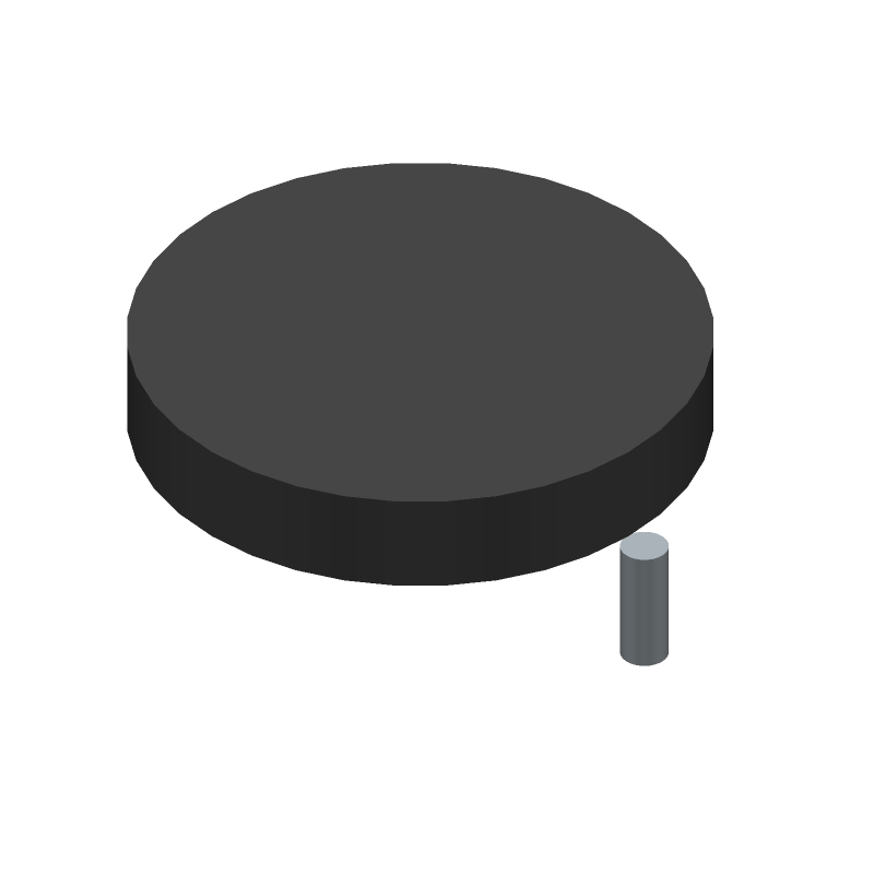 Lithium Secondary Battery 3V 30mAh 23mm Through Hole