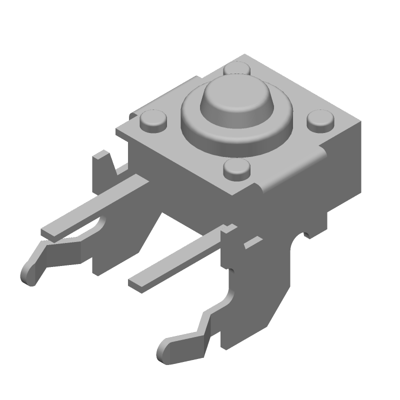 Sealed RA Tact Switch, 50mA, 24VDC, SPST, Through Hole