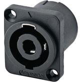 Conn;  Jack;  Speaker;  Vertical PCB;  SP Series;  Black;  4 Pole;  30A;  133V