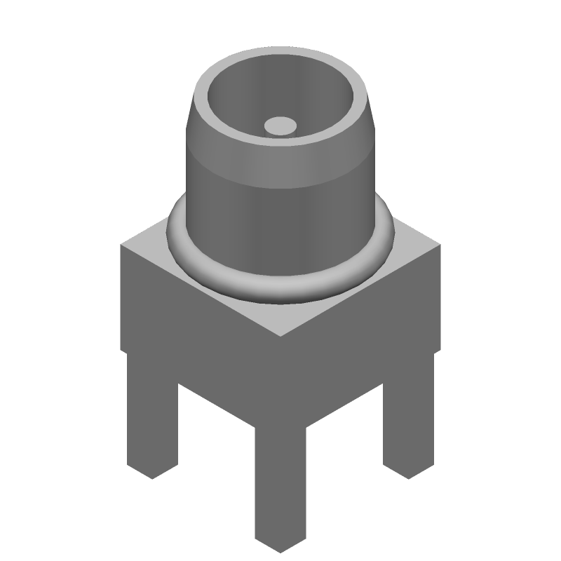 RF Connector, Male, 18GHz, 50R, Gold, Snap, Through Hole