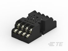 4PDT Relay Socket, Screw Terminal, 5A, 120V, Glass-Filled Polyester