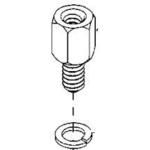 Connector Accessories Jackpost with Lock Washer Brass Nickel Finished