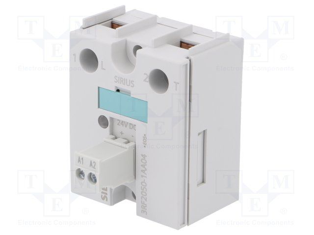 SIEMENS 3RF20501AA04 Solid State Relay, SPST-NO, 50 A, Panel, Screw, 230 VAC, 460 VAC