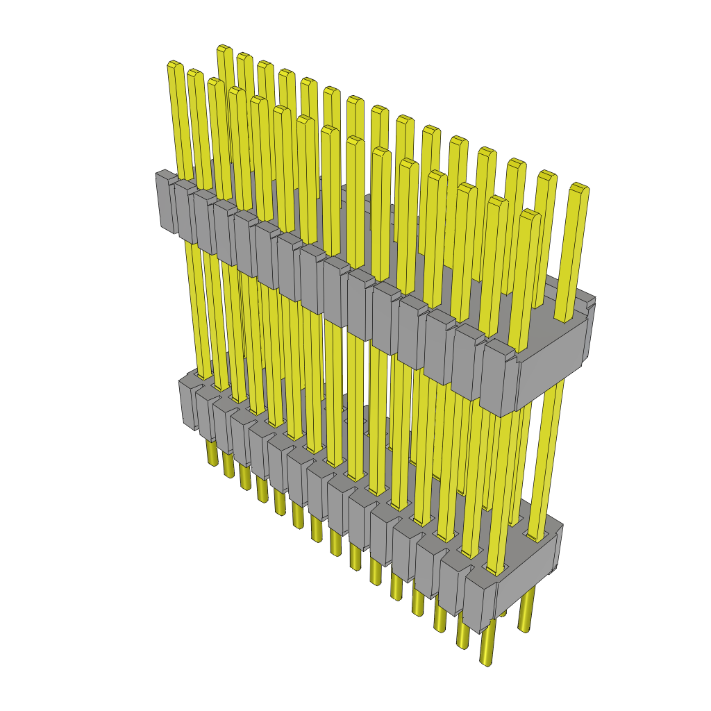 Conn Board Stacker HDR 30 POS 1.27mm Solder ST Thru-Hole Tube