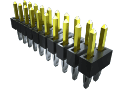 Conn Unshrouded Header HDR 80 POS 2mm Press Fit ST Thru-Hole