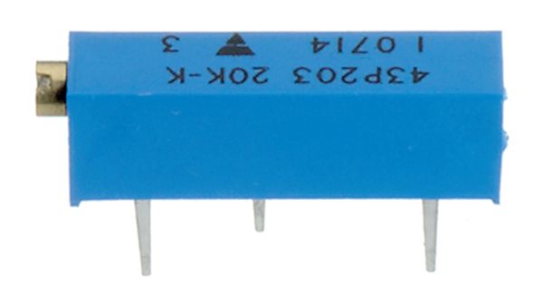 RESISTOR, TRIMMER, CERMET, 15 TURN(S), 0.75 W, 100000 ohm, 3/4 INCH, RECTANGULAR, 3 PINS, ROHS COMPLIANT