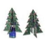Three D Xmas Tree, 80mm X 88mm X 102mm With 16 Flashing Red LEDs