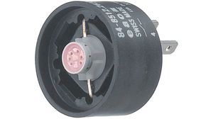 SPST Switching Element, White LED, Gold Contact, 24VDC