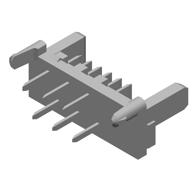 8 Pos 1.27mm Blade Pin Header, Straight, Solder, Thru-Hole, 1.2A
